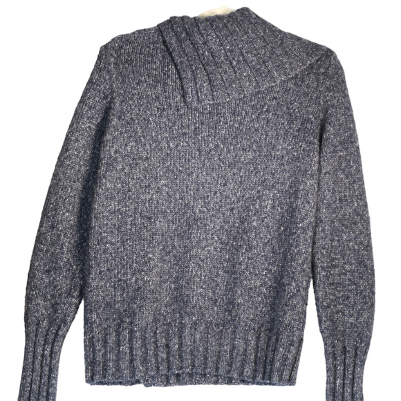 BCBGMAXAZRIA Cardigan Sweater Women Large Gray Wool Blend Knit Cozy Elegant Luxe - Picture 6 of 7